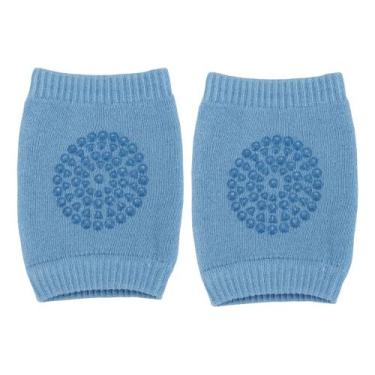 Imagem de Joelheira Azul Antiderrapante de Engatinhar para Bebê 1 Par  Buba