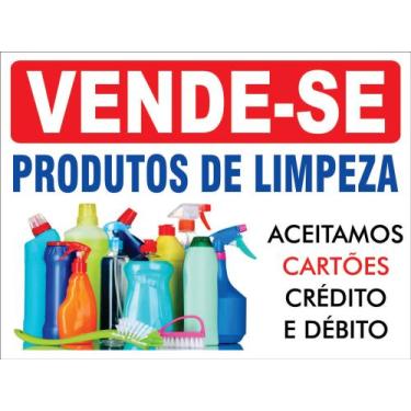 Imagem de Placa Vende Produtos Material  De Limpeza - Costa Comunicação Visual 