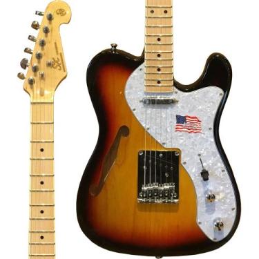 Imagem de Guitarra SX Telecaster Vintage Hollow Body Ash 3TS 6 cordas Maple - SH