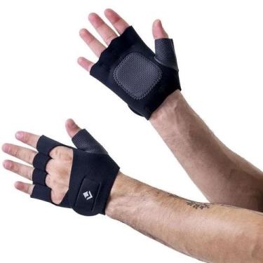 Imagem de Luva para treino musculacão c/ polegar vollo  , G, Preto