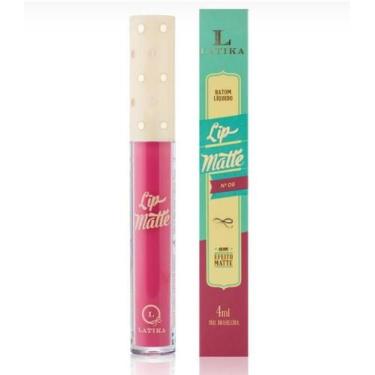 Imagem de BATOM LÍQUIDO LATIKA LIP MATTE ROSA Nº06