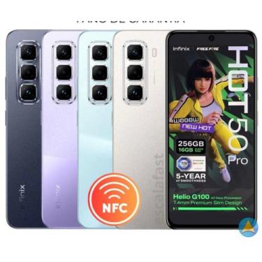 Imagem de Smartphone Infinix Hot 50 Pro Dual Sim lte 6.78 8GB 256GB NFC Preto FR