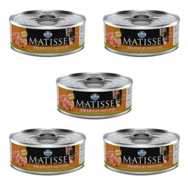Imagem de Kit 5x Matisse Cat Wet Mousse Frango 85g - Farmina