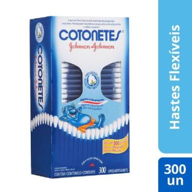 Imagem de Hastes Flexíveis Cotonetes Johnson & Johnson Algodão 100% Puro 300 Uni