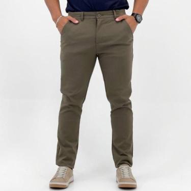 Imagem de Calça Young Style Slim Esporte Fino Masculino, 40, Brown