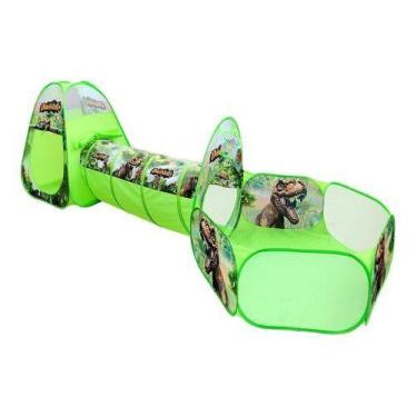 Imagem de Barraca Infantil 3 Em 1 Dinossauro T-rex Toca Tunel Dobrável - Dm Toys