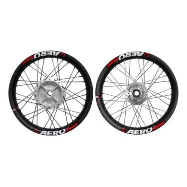 Imagem de Roda Par 150 Esd Aluminio Preto Fosco Viper Aero Raios 4mm Preto