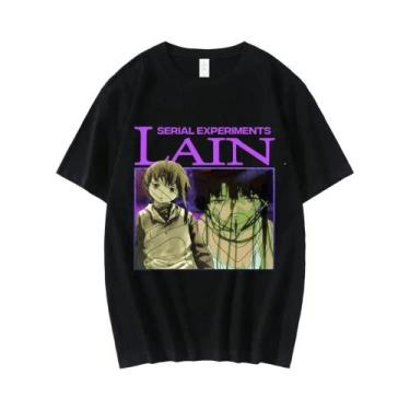 Imagem de Camiseta Gráfica Unissex Do Anime Serial Experiments Lain, Iwakura Man