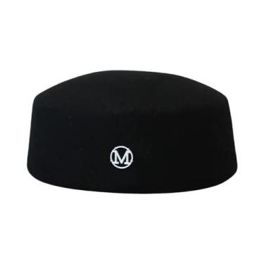 Imagem de Chapéus Fedora Femininos Vintage De Lã Com Topo Plano Para Casamento E