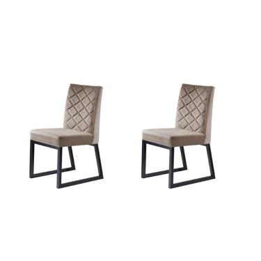 Imagem de Conjunto com 2 Cadeiras Paris I Bege 98 cm