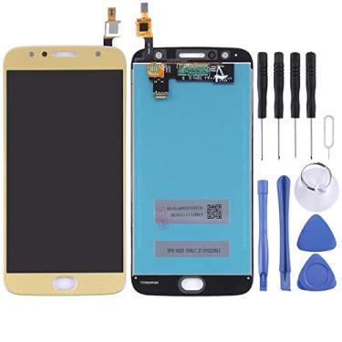 Imagem de LIYONG Peças sobressalentes de substituição para Motorola Moto G5S Plus tela LCD e digitalizador conjunto completo (preto) peças de reparo (cor dourada)