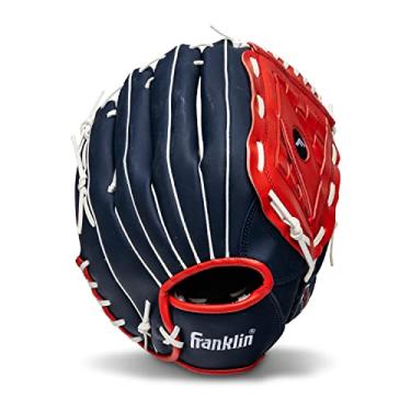 Imagem de Franklin Sports Luva de beisebol e softbol – Field Master – luva de beisebol e softball, vermelha, branca, azul, 35,5 cm
