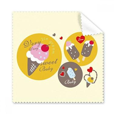 Imagem de Cherry Heart Picolé doce sorvete pano de limpeza de tela de telefone limpador de óculos 5 peças