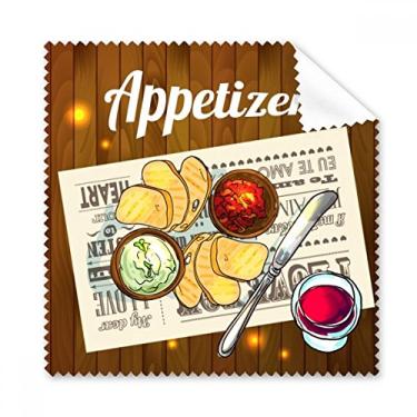Imagem de Aperitivo fatia de pão, pano de limpeza de vinho, limpador de óculos, 5 peças