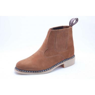 Imagem de Botina Vira Francesa Costurada a Mão Oliveira 04 Bico Redondo