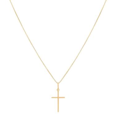 Imagem de Corrente Veneziana 45cm Pingente Crucifixo Feminino Ouro 18k