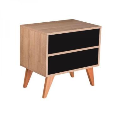 Imagem de Sapateira Retrô Vicenza Carvalho E Preto 60 X 40cm