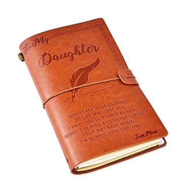 Imagem de Caderno Diary 2022 Butterfly Retro Diary Travel Journal Imitação de couro de vaca Caderno de presente para papai, mãe, neta, neto, 2 páginas internas
