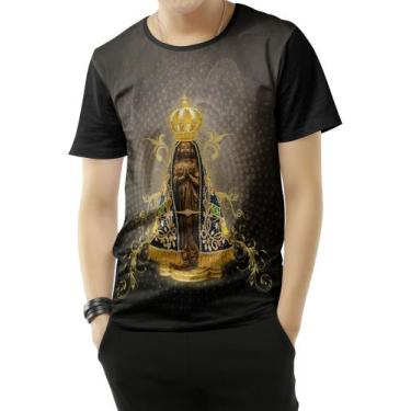 Imagem de Camiseta Católica De Nossa Senhora Aparecida  Msu120 - Rainha Do Brasi