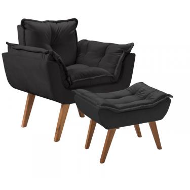 Imagem de Kit Poltrona Opalla Com Puff Moveis D Salla