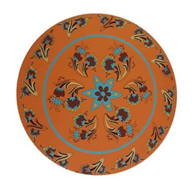 Imagem de Capa De Sousplat Tricoline 100% Algodão 35cm Diametro Cor:Laranja