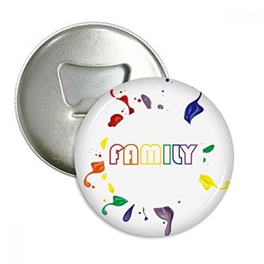 Imagem de Bandeira do arco-íris LGBT Abridor de garrafas com ímã de geladeira emblema multifuncional