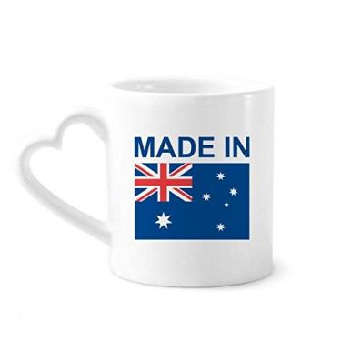 Imagem de Feito na Austrália Country Love Caneca Café Cerâmica Copo de Coração de Vidro