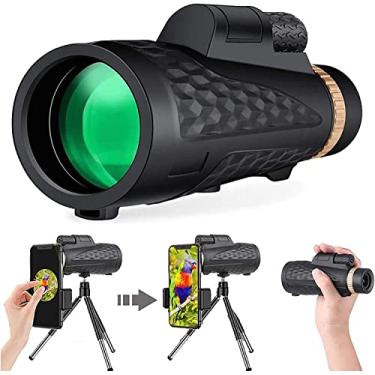 Imagem de Telescópio Monocular 12-16x55 com Suporte para Smartphone Tripé, HD Compacto Impermeável Alta Potência Portátil Leve com Transparente para Observação de Pássaros Caminhadas Viagem Camping