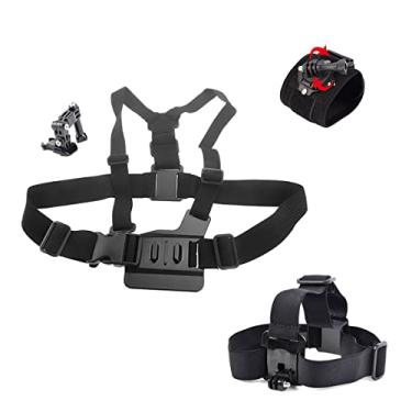 Imagem de Kit com Suporte de Cabeça, Peito e Punho para GoPro SJCAM