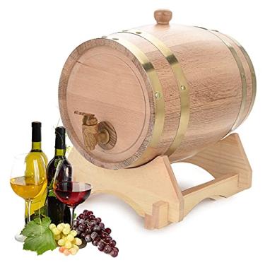 Imagem de Barril de u¨ªsque envelhecido em carvalho,barril de vinho personalizado de 1,5/3/5/10 litros, envelhe?a seu pr¨®prio u¨ªsque, cerveja, vinho, bourbon, tequila, molho picante e mais(5L), Barril de c