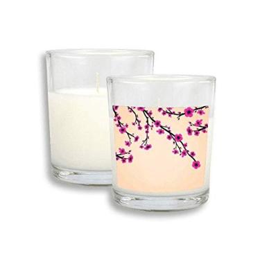 Imagem de Cera de incenso perfumada de vidro com arte Sakura rosa japonesa