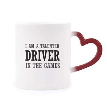 Imagem de Caneca sensível ao calor I Am A Tallented Driver In The Games Caneca vermelha que muda de cor