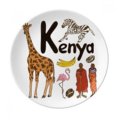 Imagem de Kenya National Placa com padrão de marco decorativo de porcelana salver louça de jantar