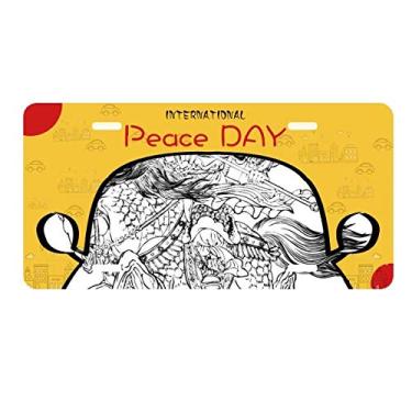 Imagem de DIYthinker Masterpiece Placa de carro The Romance Three Kingdoms Decoração de carro Dia da Paz