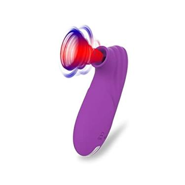 Imagem de Vibrador Clitóris Poderoso Vácuo Mamilo Sucção Língua Vibratória Estimulador Erótico Zatla Shop (Roxo)