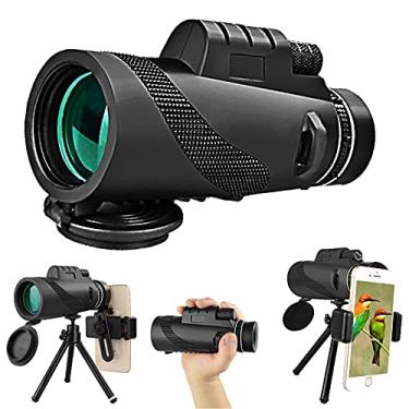Imagem de Telescópio monocular, 40X60 Monoculares HD de alta potência, à prova d'água, à prova de choque, à prova de poeira e com capacidade para zoom, para observação de pássaros, jogos com bola, concertos, caminhadas, camping