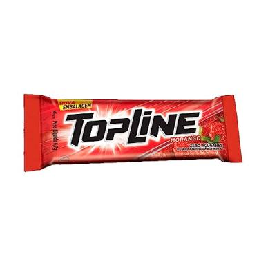 Imagem de Chiclete Arcor Topline Sabor Morango Sem Açúcar 6,7g