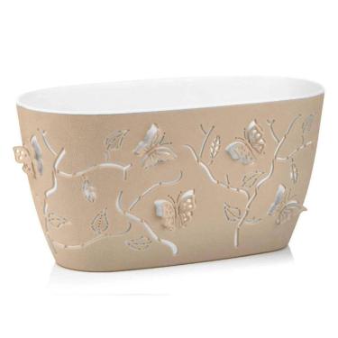 Imagem de Vaso de Flor Plantas Cachepot 3D Floreira de Mesa Decor 4,1L Borboletas Plasvale