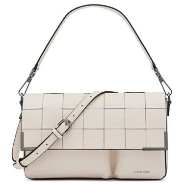 Imagem de Calvin Klein Bolsa de ombro e tiracolo Mica Organizational Flap Demi, Tecido branco querubim, One Size