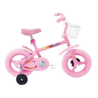 Imagem de Bicicleta Infantil Aro 12 Verden Fofys Rosa - Com Rodinhas Com Cesta