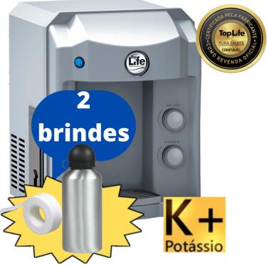 Imagem de Filtro Purificador Top Life Água Gelada Ph 9,5 Super Alcalina Ionizada e Ozônio c/ minerais e Potássio K+ - Top Life