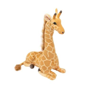 Imagem de Girafa De Pelúcia Deitada 55 Cm Realista Fofy Toys