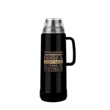 Imagem de Garrafa Termica Use Farroupilha Preta 1L - Mor