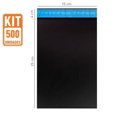 Imagem de 500 Sacos Envelope Plástico Segurança Embalagem ECO 15X25 cm