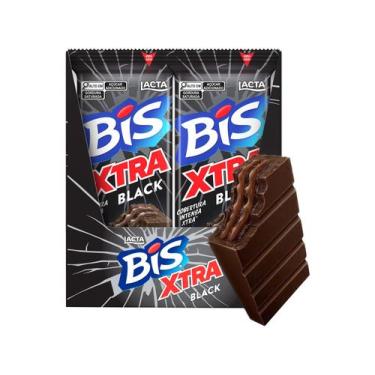 Imagem de Chocolate Bis Xtra Black Amargo Lacta - Display Com 24 Unidades De 45G