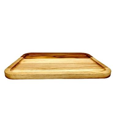 Imagem de Gamela Bandeja Retangular em Madeira Teca