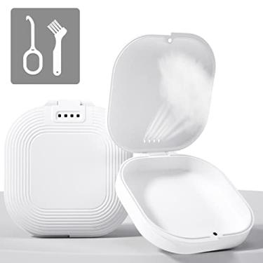 Imagem de HEMILAB Estojo retentor com orifícios de ventilação – Alinhador fino e estojo protetor de boca, compatível com Invisalign, com ferramenta de remoção e escova, branco