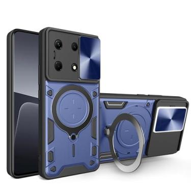 Imagem de Elubugod Compatível com capa Infinix Note 30 VIP 5G, com capa de lente de câmera deslizante compatível com Infinix Note 30 VIP 5G X6710 capa azul