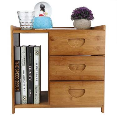Imagem de Mesa de cabeceira moderna com 3 gavetas, mesa de cabeceira moderna com detalhes de madeira para sofá, mesa lateral, armário de armazenamento para casa, sala de estar, quarto, escritório, espaços