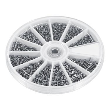 Imagem de Dpofirs Kit sortido de 600 peças de parafusos pequenos, 12 tipos de ferramentas de reparo de aço inoxidável M1 M1.2 M1.4 M1.6 para relógios, óculos, eletrônicos